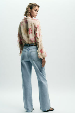 High-waist Jeans with Belt