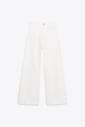Wide-Leg High-Waist Jeans
