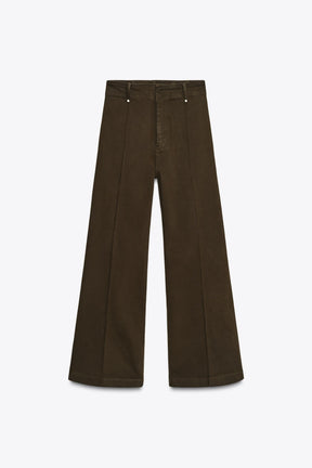Wide-leg High-waist Jeans