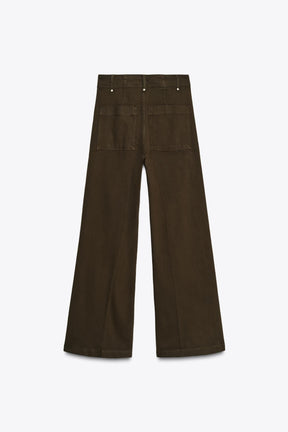 Wide-leg High-waist Jeans