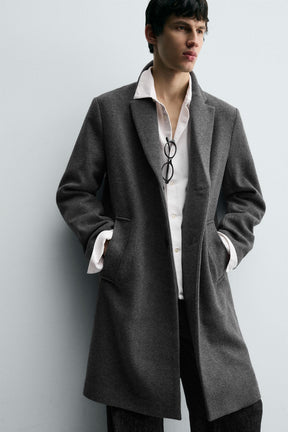 REGULAR FIT WOOL COAT - Image 6