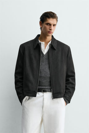 CROPPED FIT FAUX SUEDE JACKET - Image 2