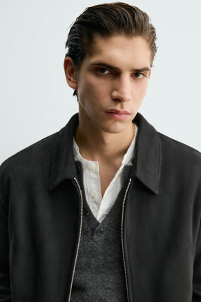 CROPPED FIT FAUX SUEDE JACKET - Image 6