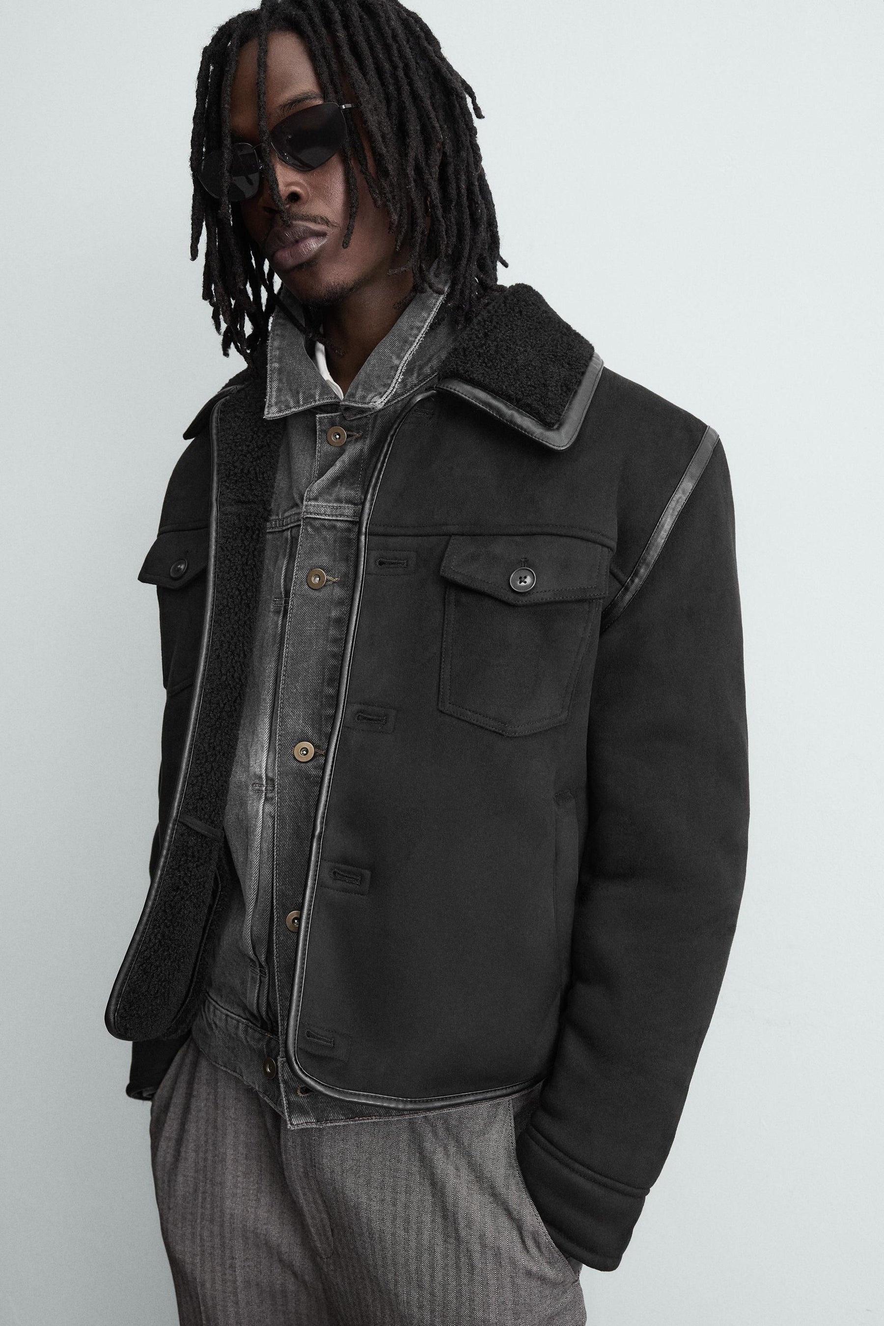 DOUBLE-FACED FAUX SUEDE JACKET - Image 5
