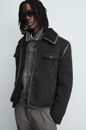 DOUBLE-FACED FAUX SUEDE JACKET - Image 5