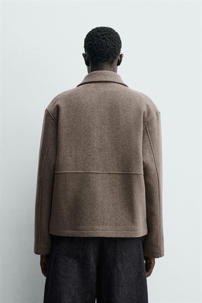 Fischgrät-Reißverschlussjacke