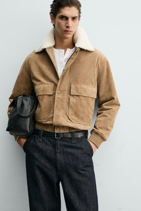 Suede Shearling Jacket