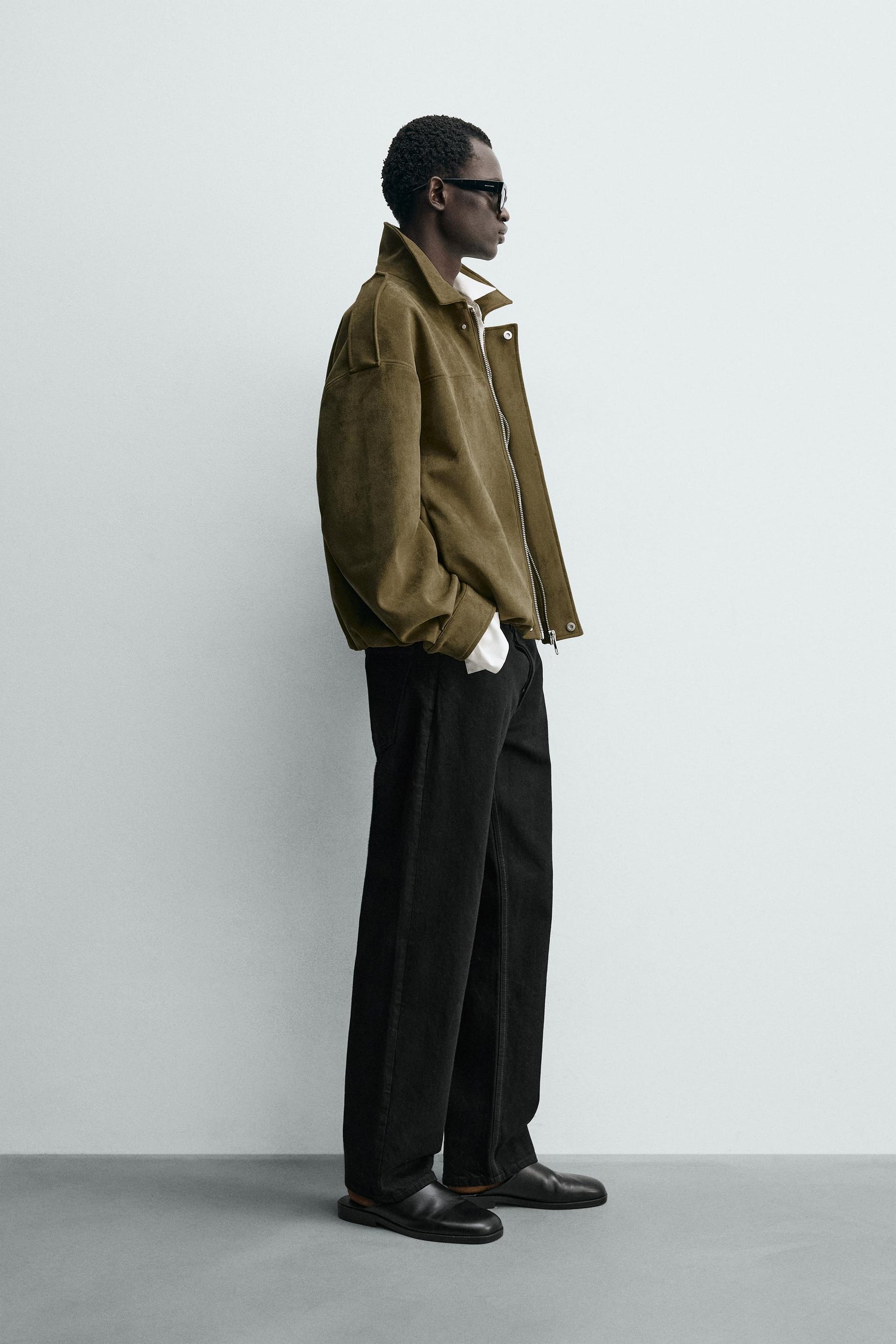 Faux Suede Cropped Jacket