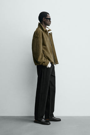Faux Suede Cropped Jacket