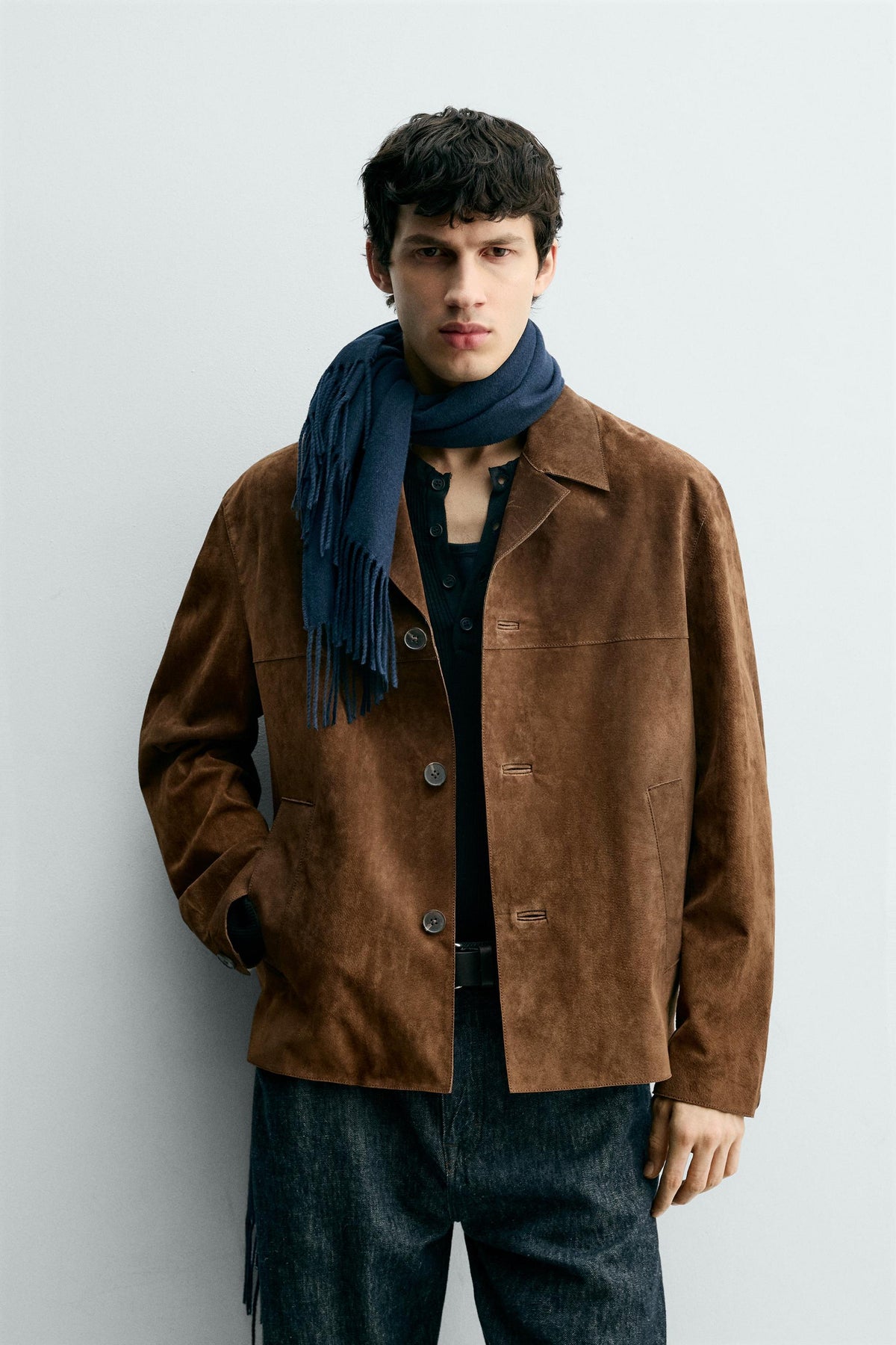 Suede Overshirt Jacket