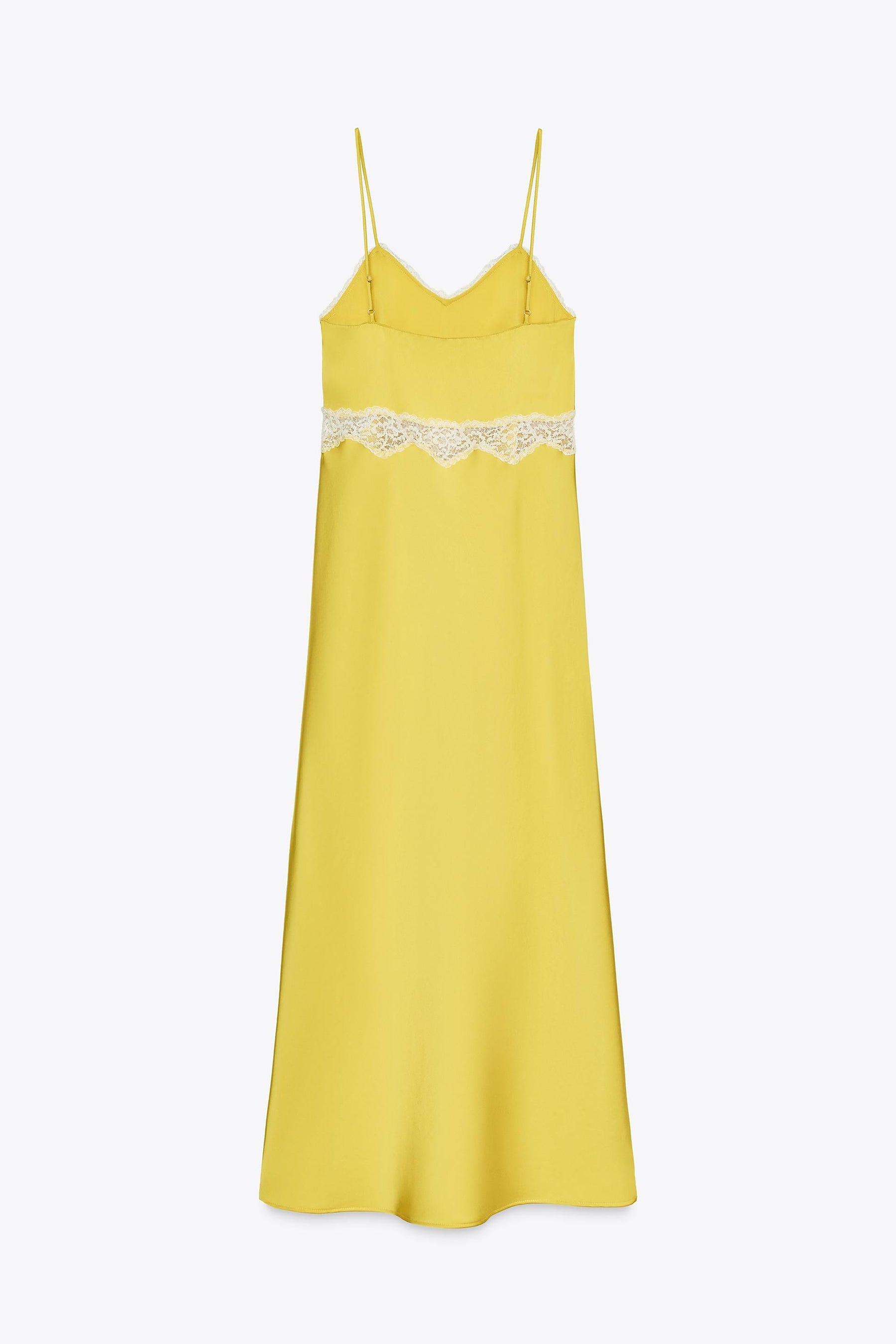 Lace-Trim Midi Dress
