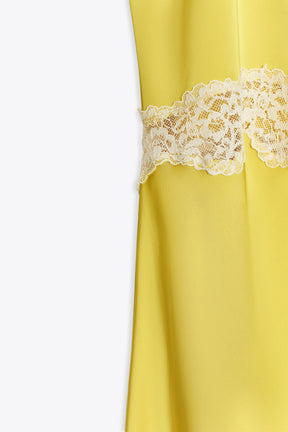 Lace-Trim Midi Dress