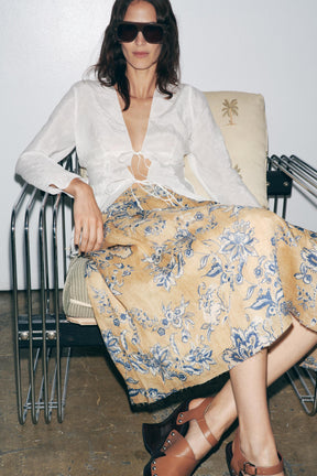 Floral Print Skirt