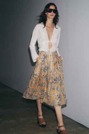 Floral Print Skirt