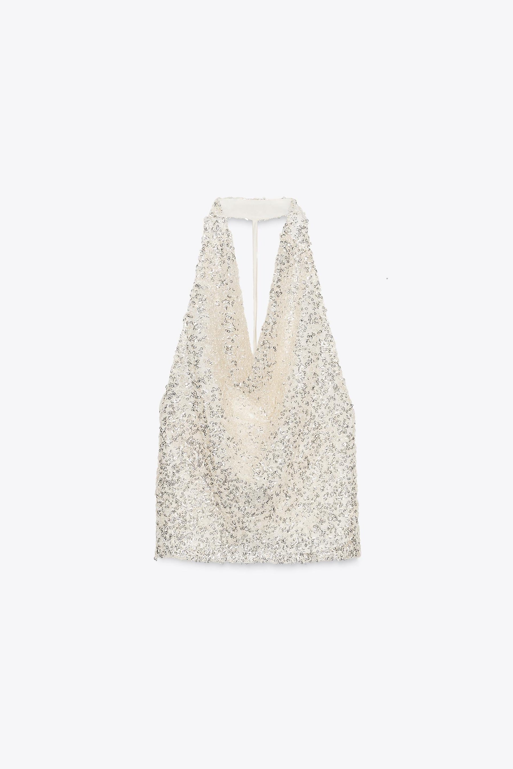 SEQUIN HALTER TOP