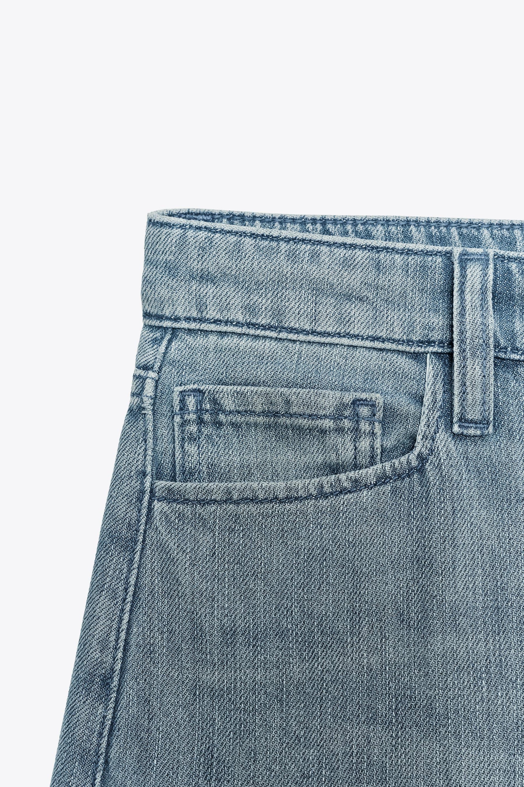 Wide-leg high-waist jeans