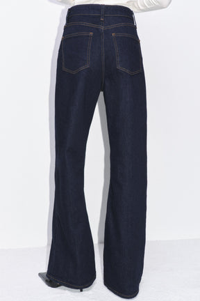 Weit geschnittene High-Waist-Jeans