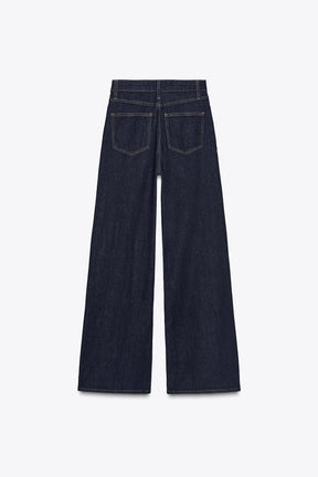 Wide-leg High-waist Jeans