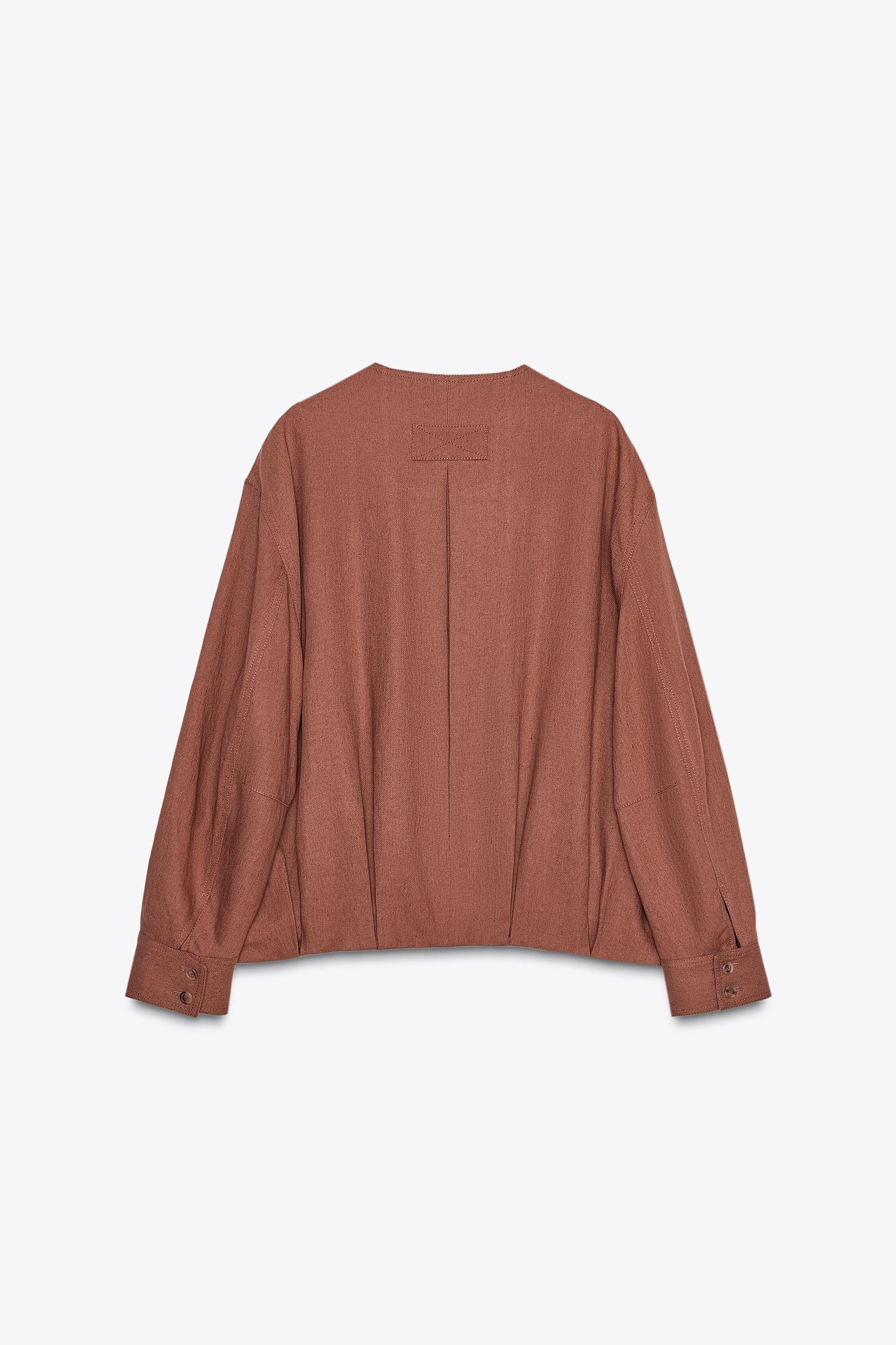 Linen Blend Bomber Jacket