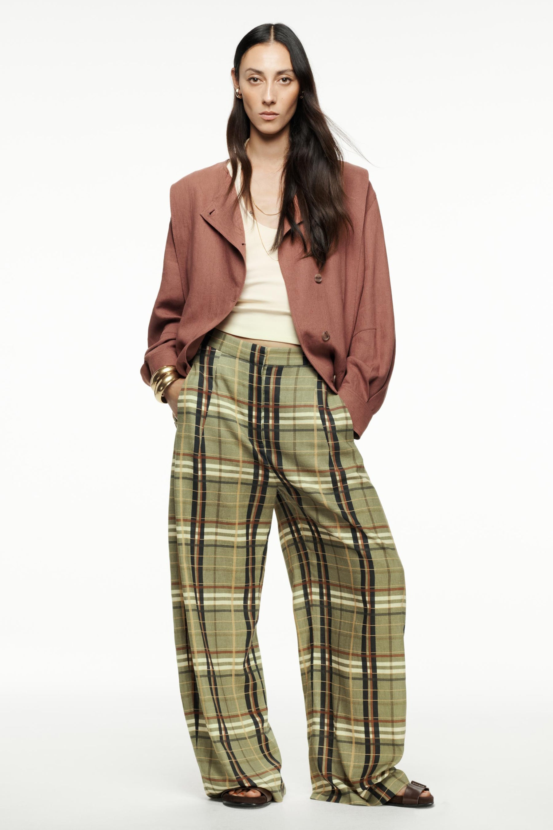 Linen Blend Bomber Jacket