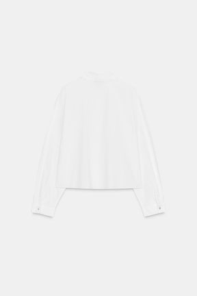 JEWEL-BEADED POPLIN SHIRT