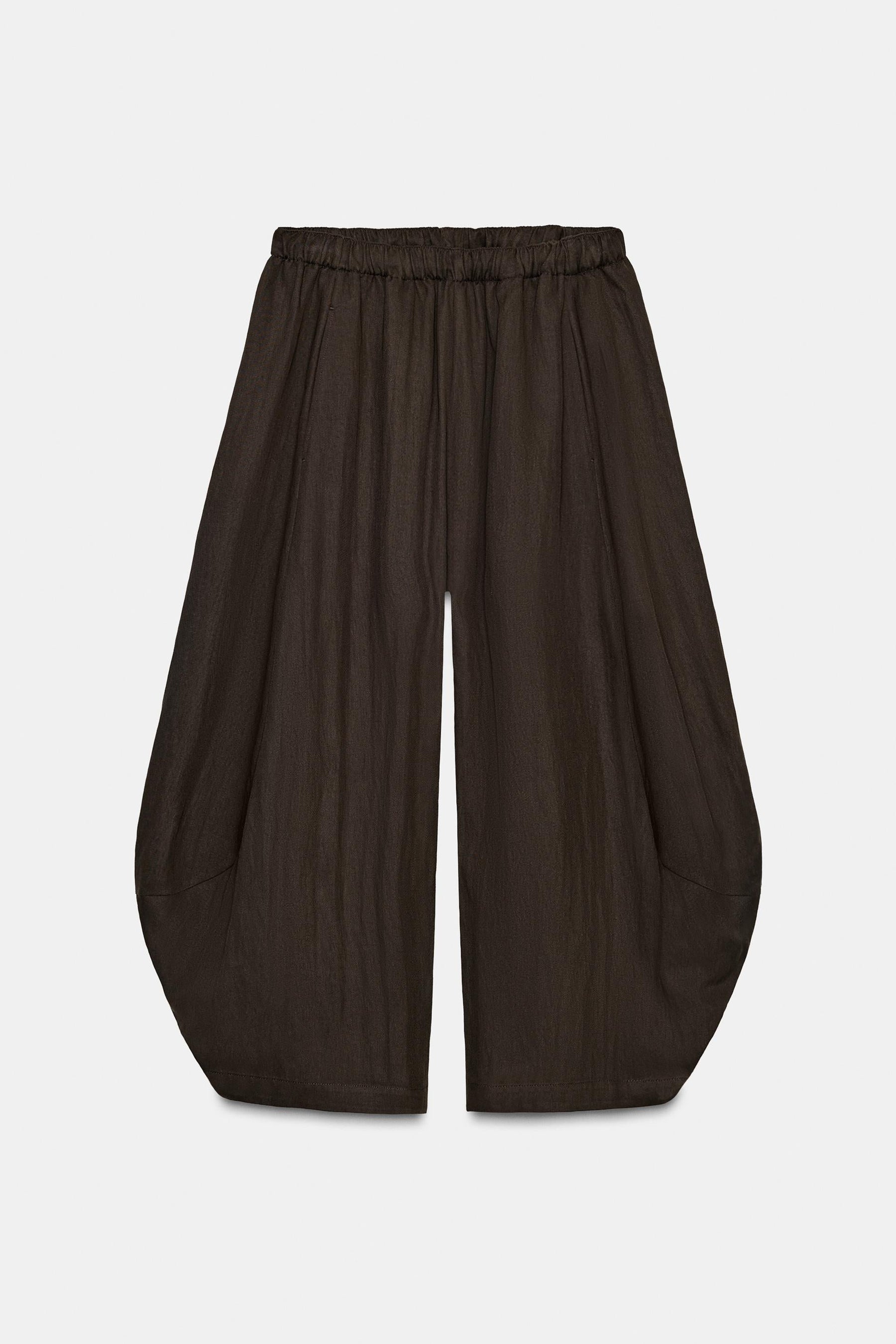 TEXTURED WIDE-LEG TROUSERS