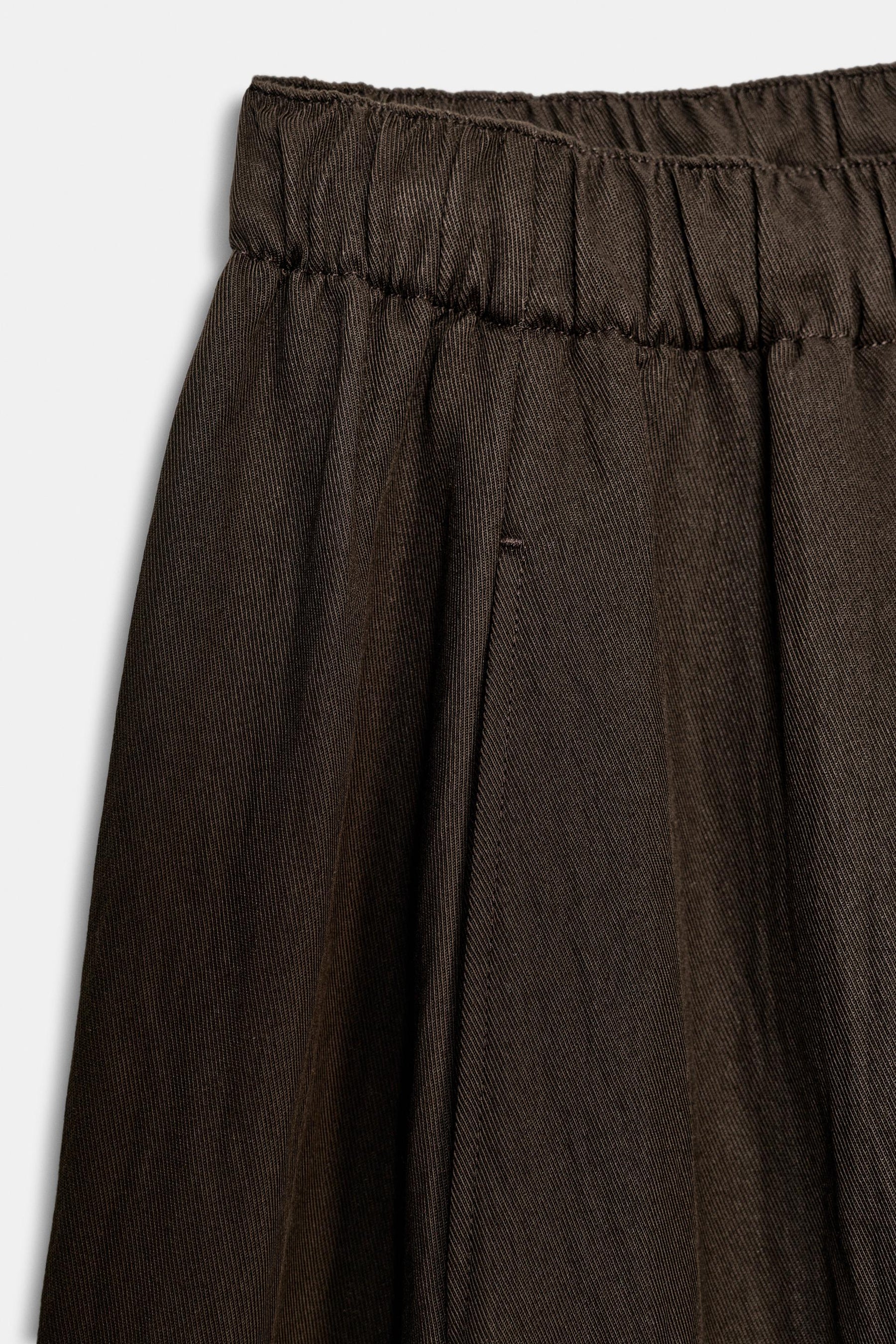 TEXTURED WIDE-LEG TROUSERS