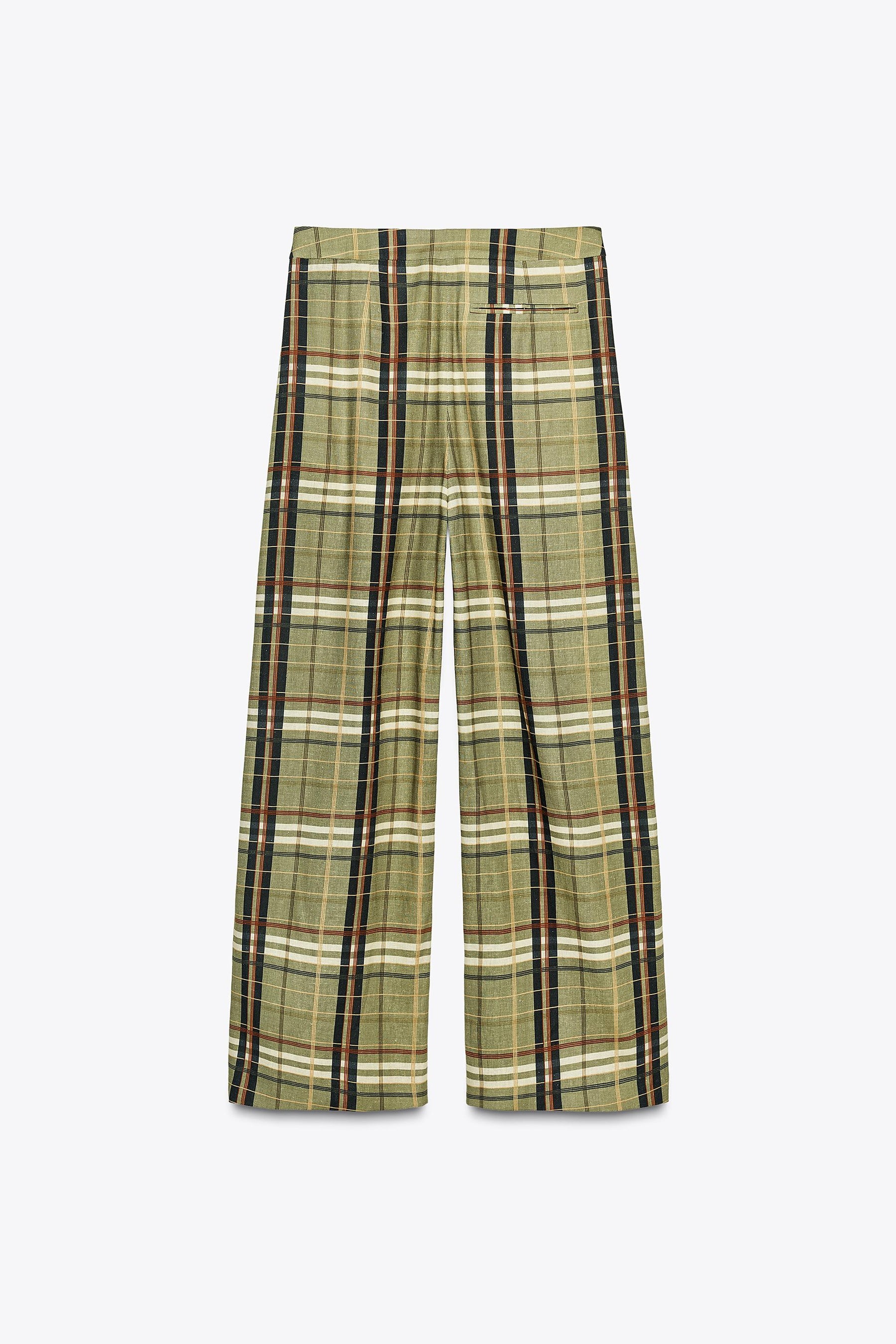 Checkered Linen Trousers