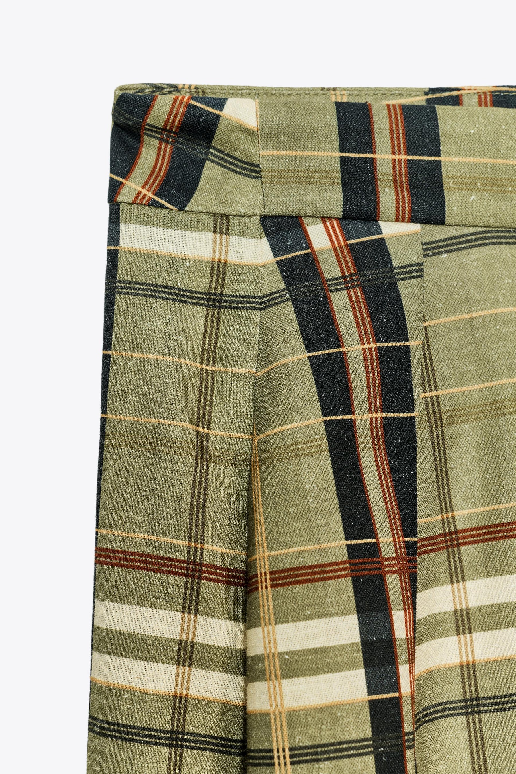 Checkered Linen Trousers