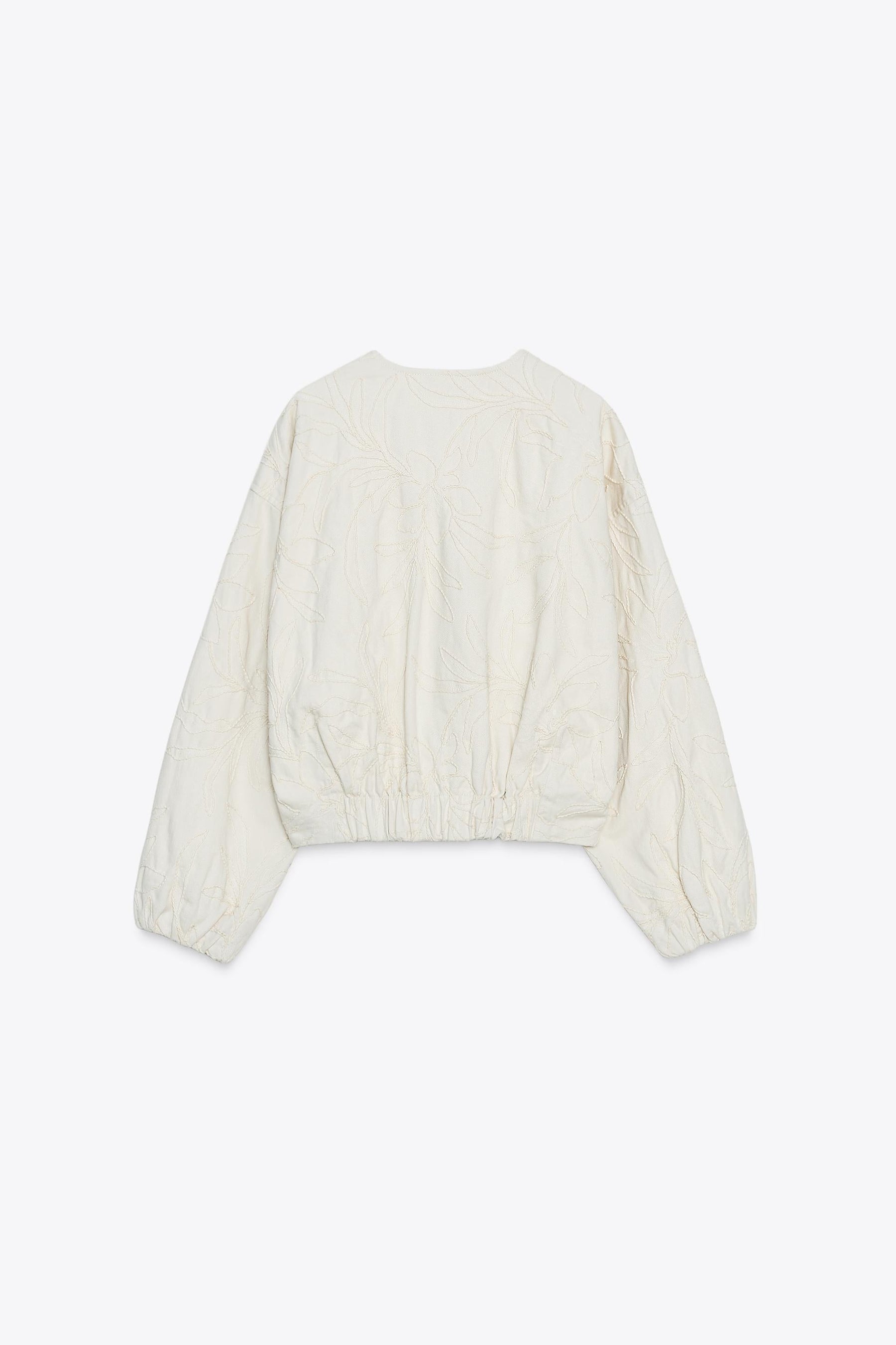 EMBROIDERED FAUX SUEDE BOMBER JACKET - Image 7
