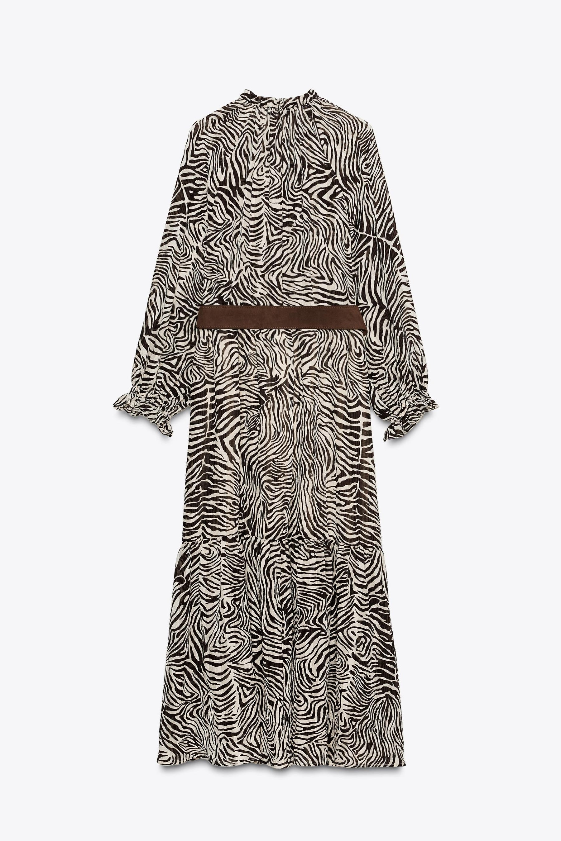 Animal Print Belted Dress