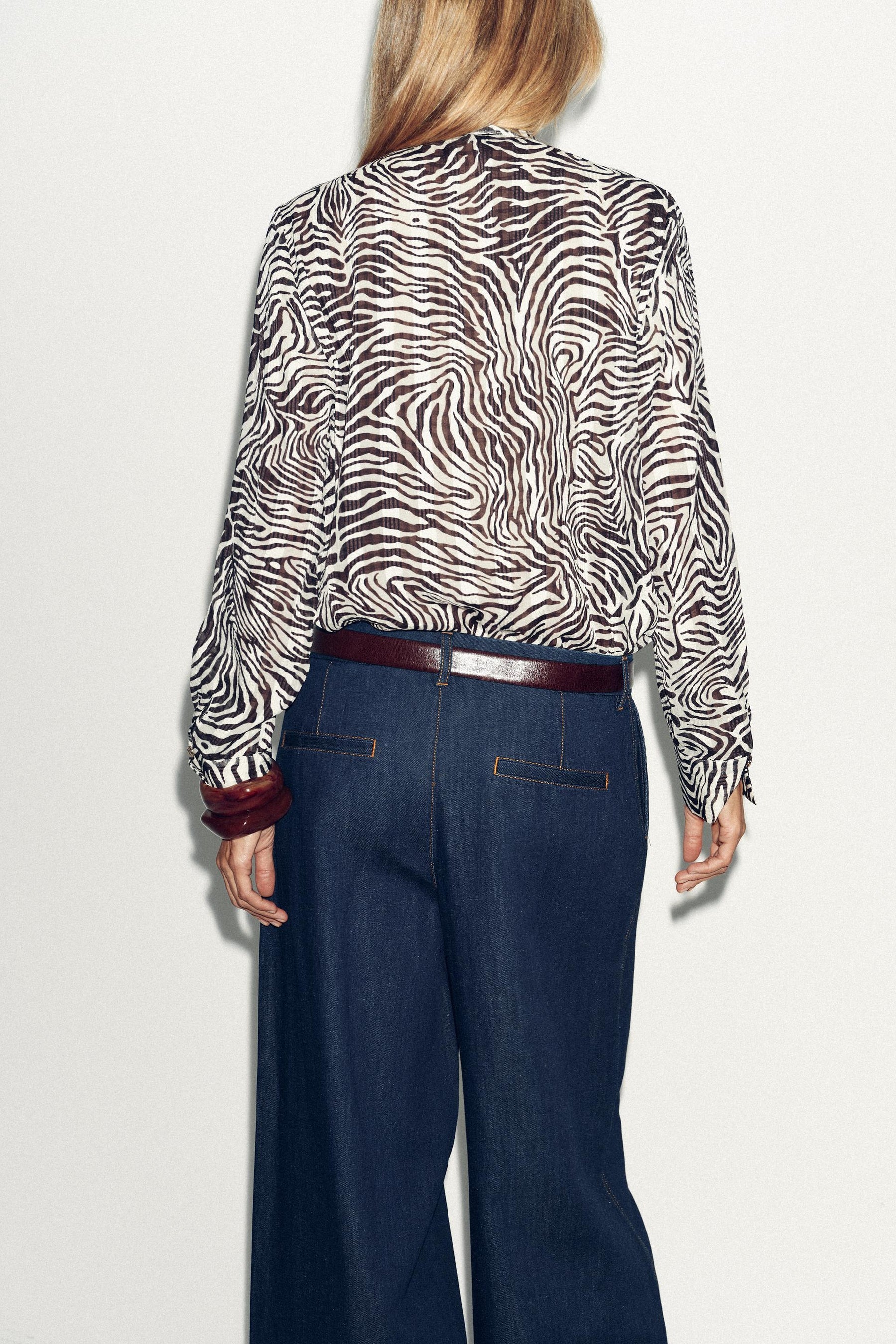 Bluse mit Tiermuster
