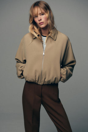 PUFF-SLEEVE BOMBER JACKET - Image 2