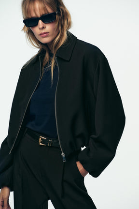 PUFF-SLEEVE BOMBER JACKET - Image 4