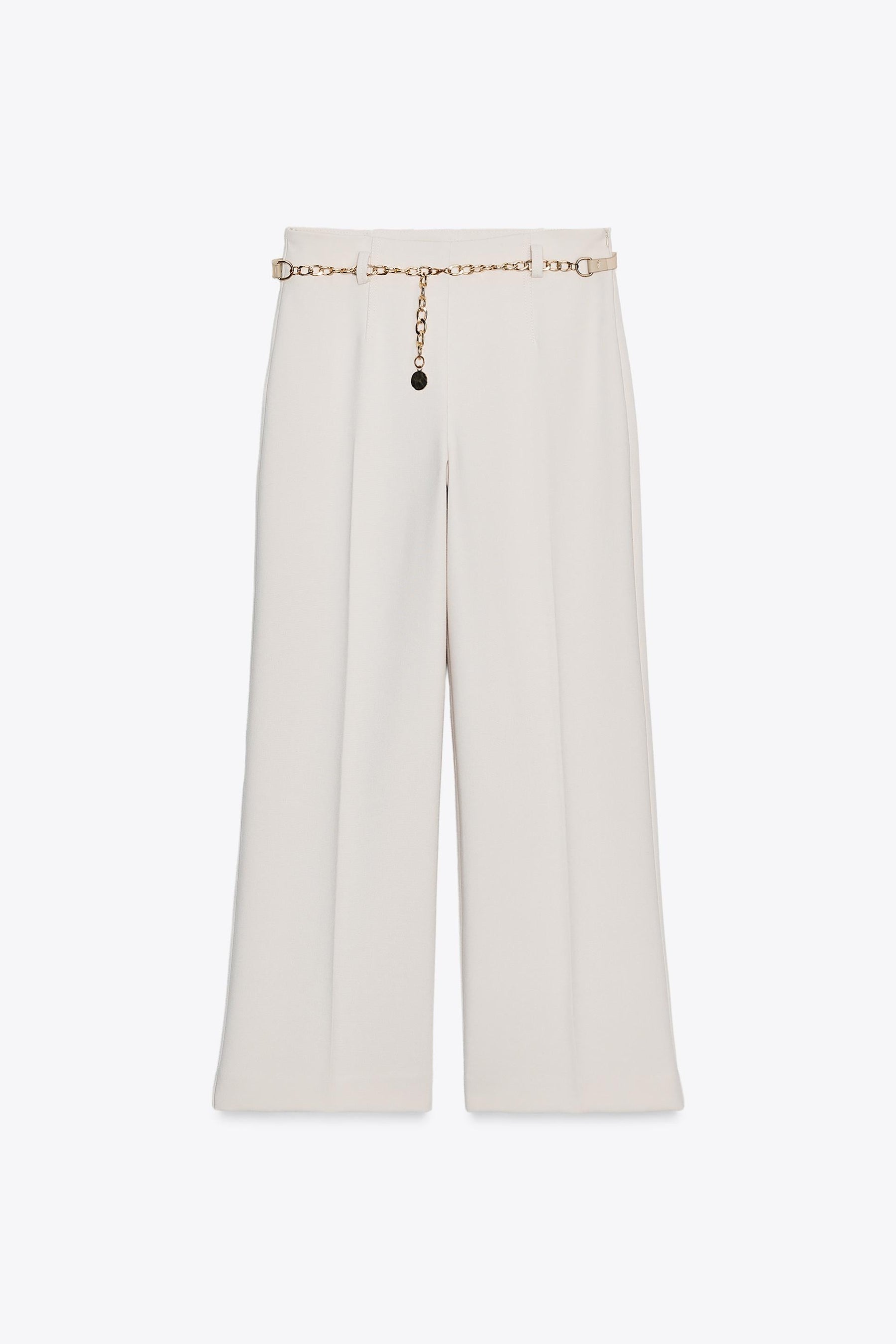 Cropped Trousers with Chain