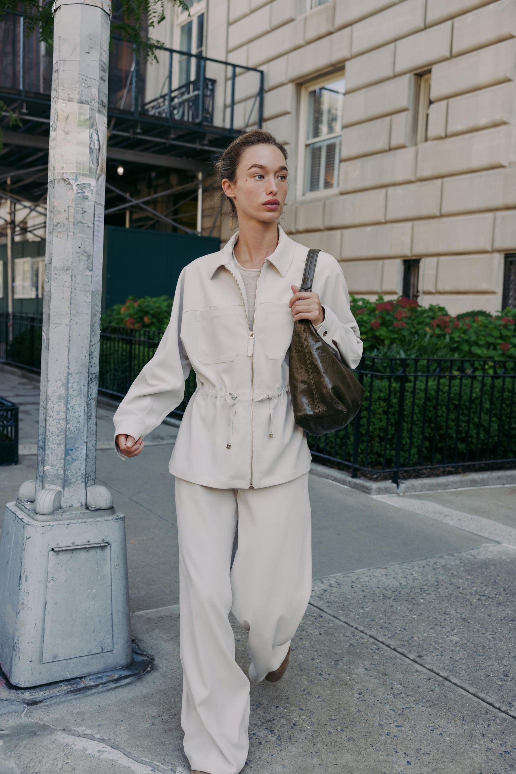 ADJUSTABLE WAIST JACKET WITH POCKETS - Image 1