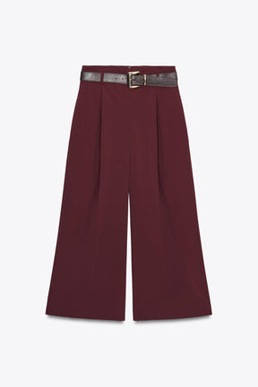 Trousers with belt
