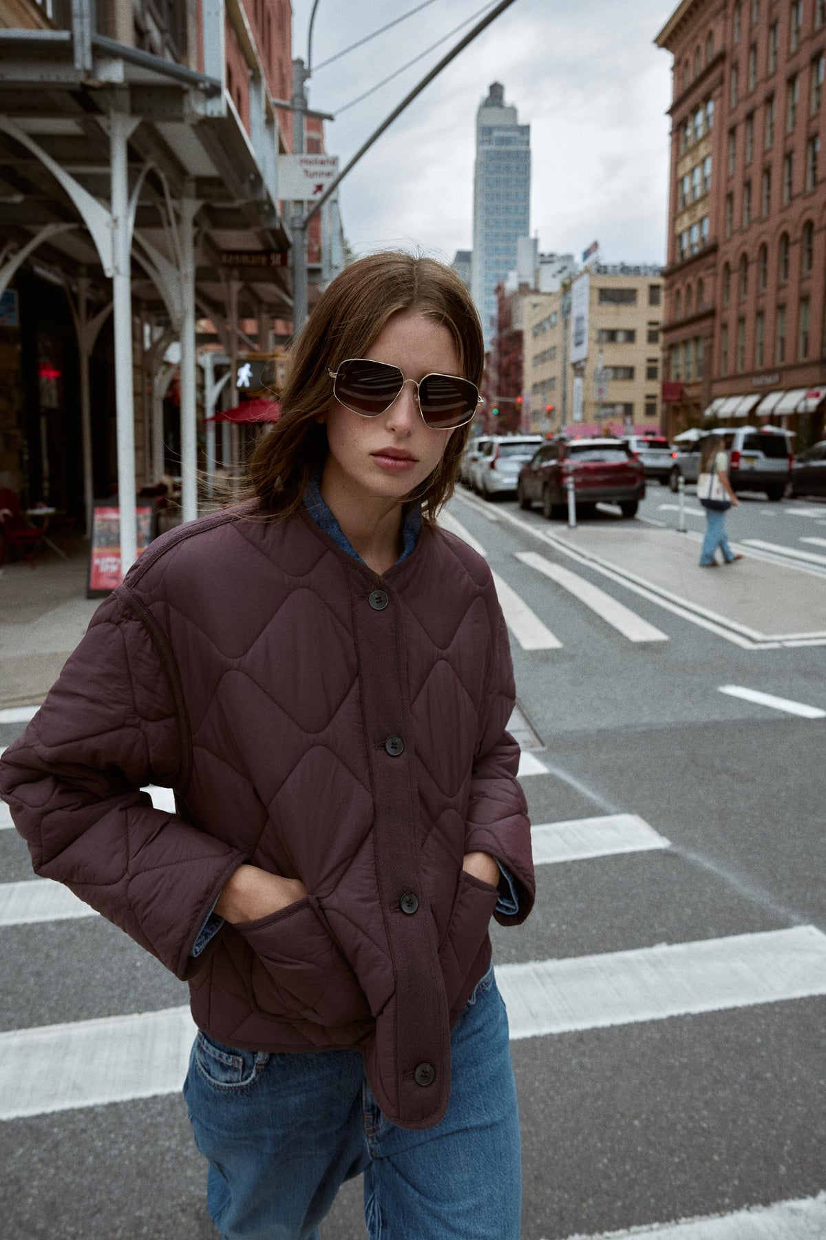 QUILTED JACKET WITH PATCH POCKETS - Image 1