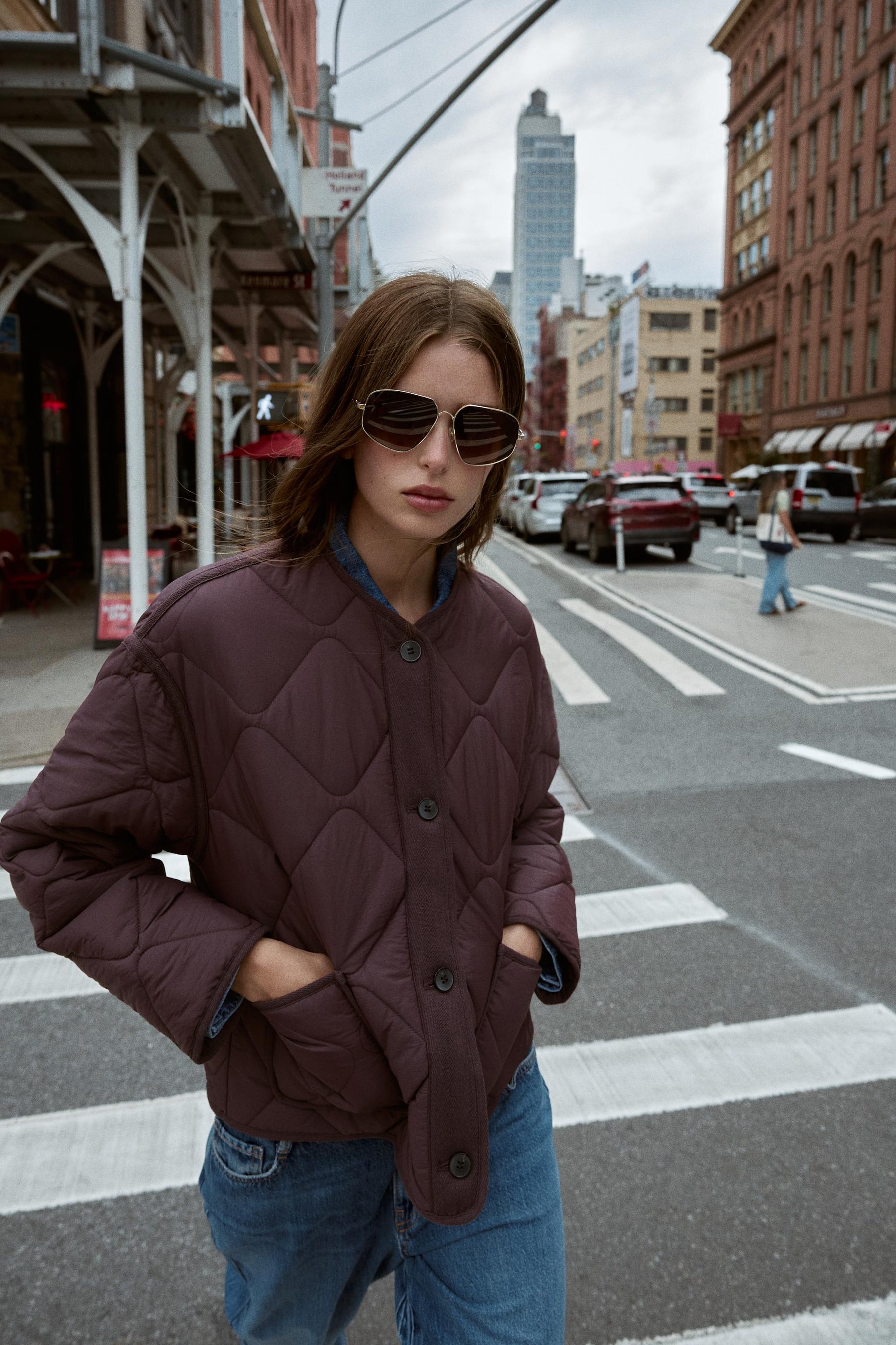 QUILTED JACKET WITH PATCH POCKETS - Image 1