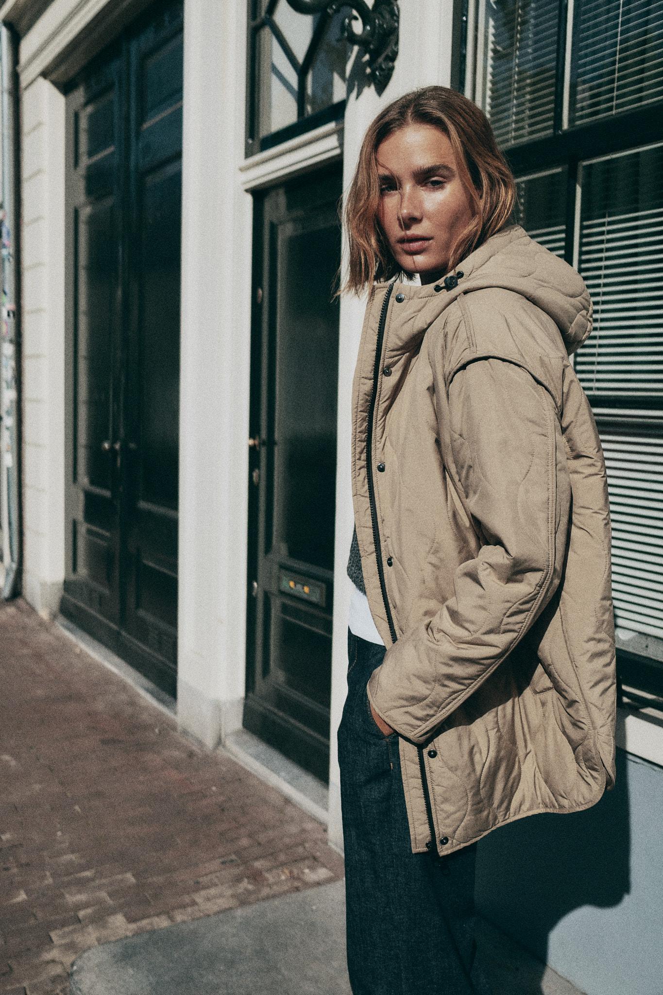 Water-repellent quilted jacket