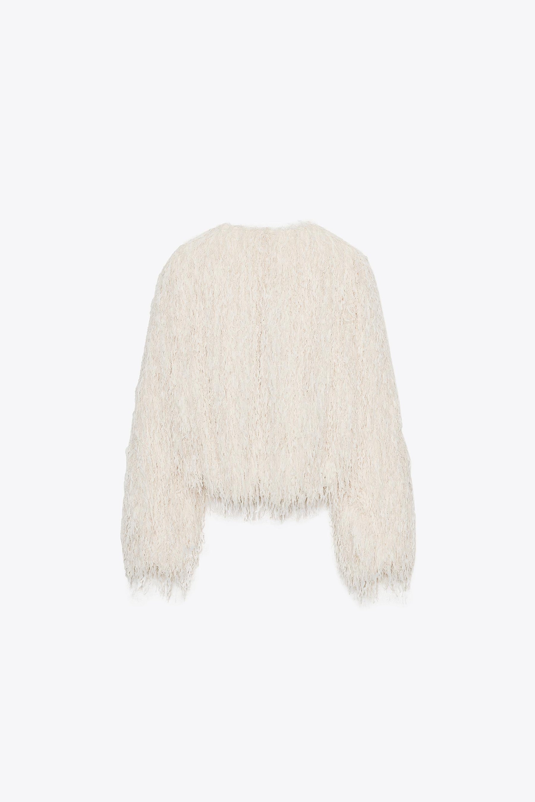 FEATHER FRINGE METALLIC THREAD JACKET - Image 8