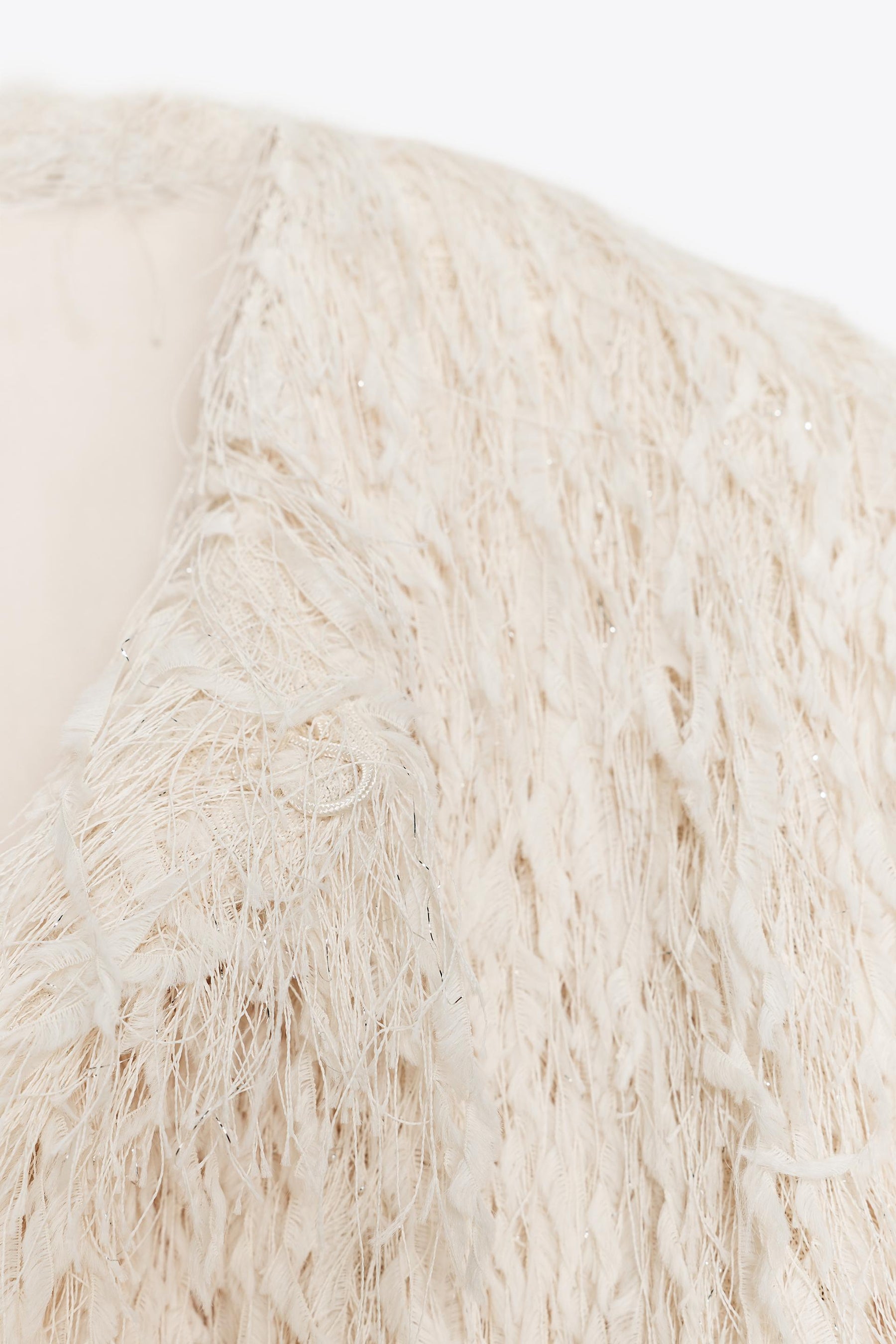 FEATHER FRINGE METALLIC THREAD JACKET - Image 9