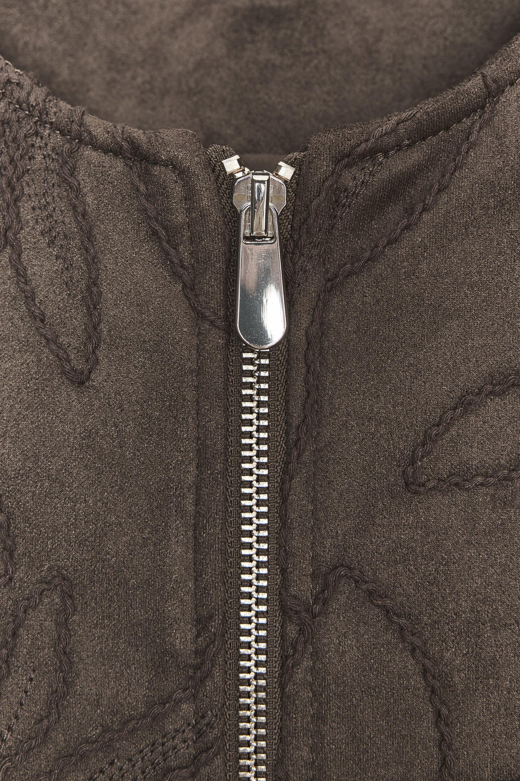 Bestickte Wildleder-Bomberjacke