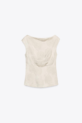 ASYMMETRIC JACQUARD TOP