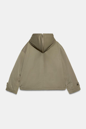 SHORT PARKA WITH FAUX FUR HOOD - Image 9