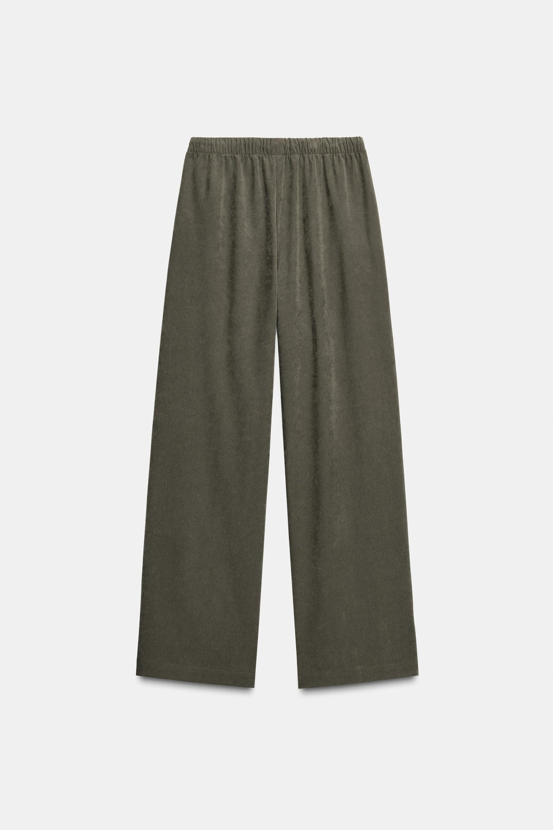Elastic-Waist Wide-Leg Trousers