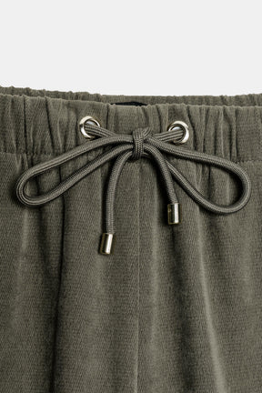 Elastic-Waist Wide-Leg Trousers