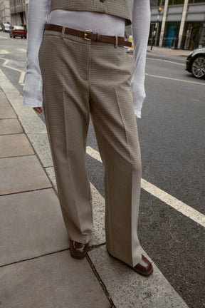 Check Trousers with Belt