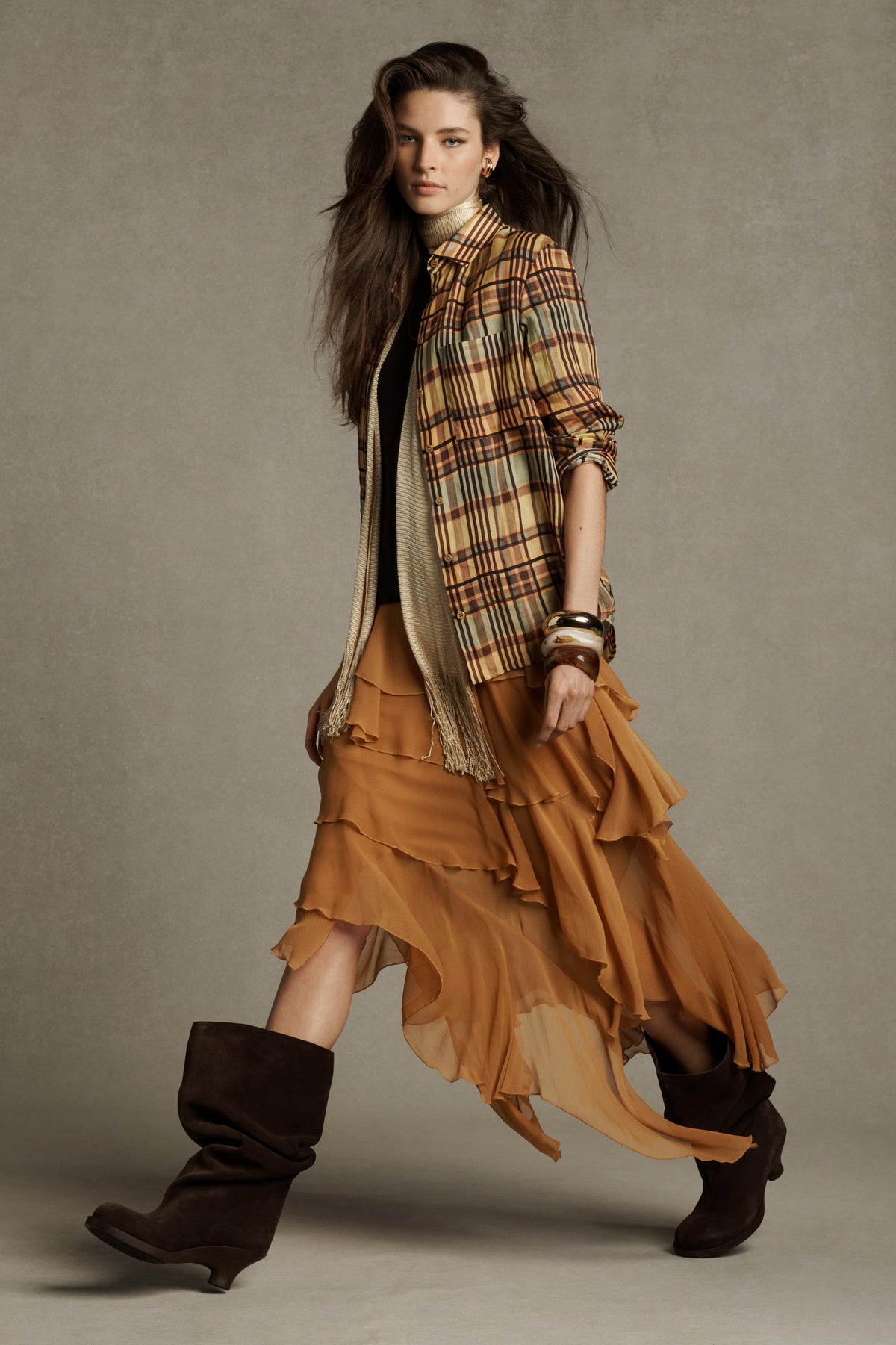 Ramie Check Shirt