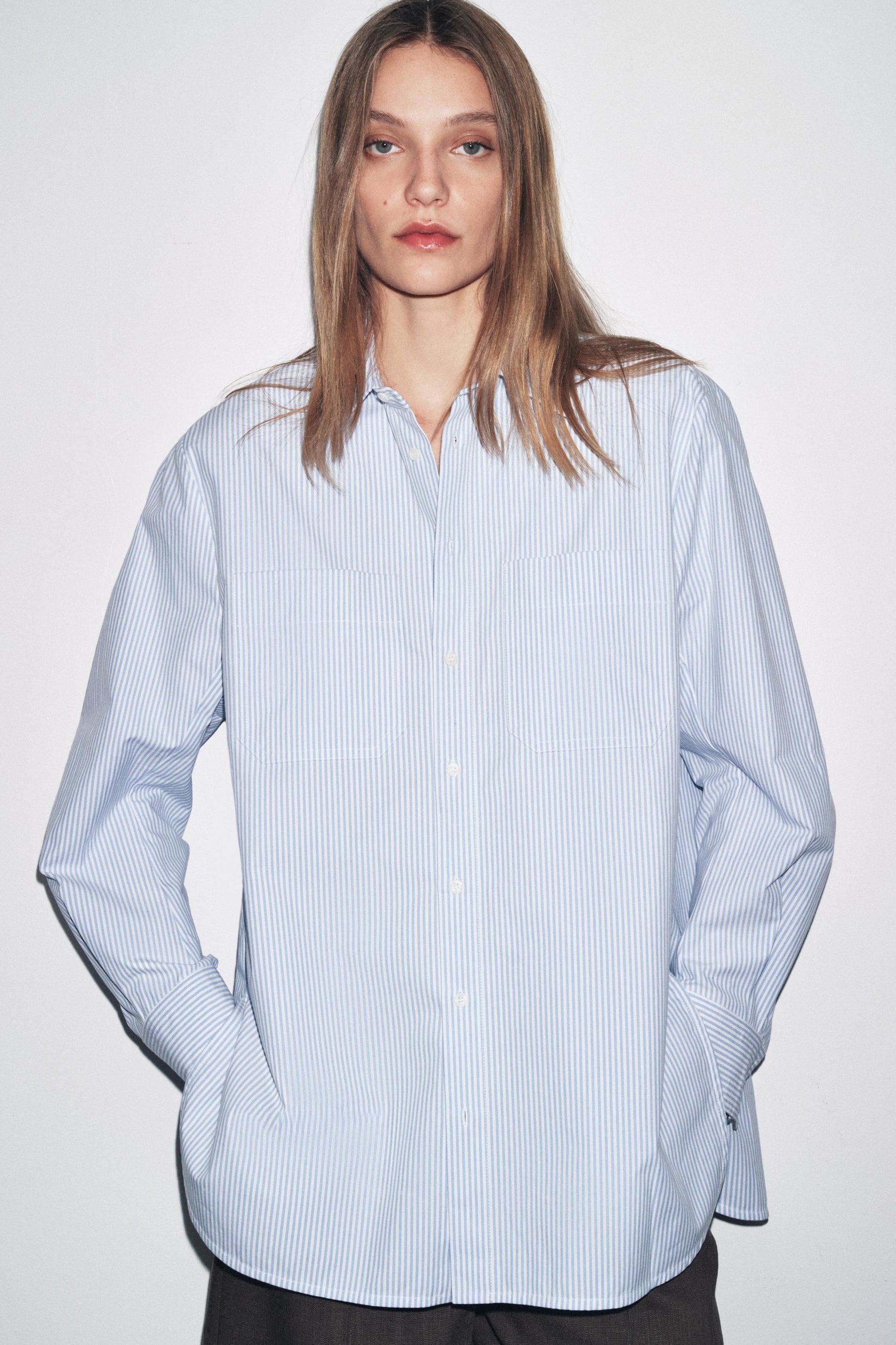 Striped Shirt with Pocket